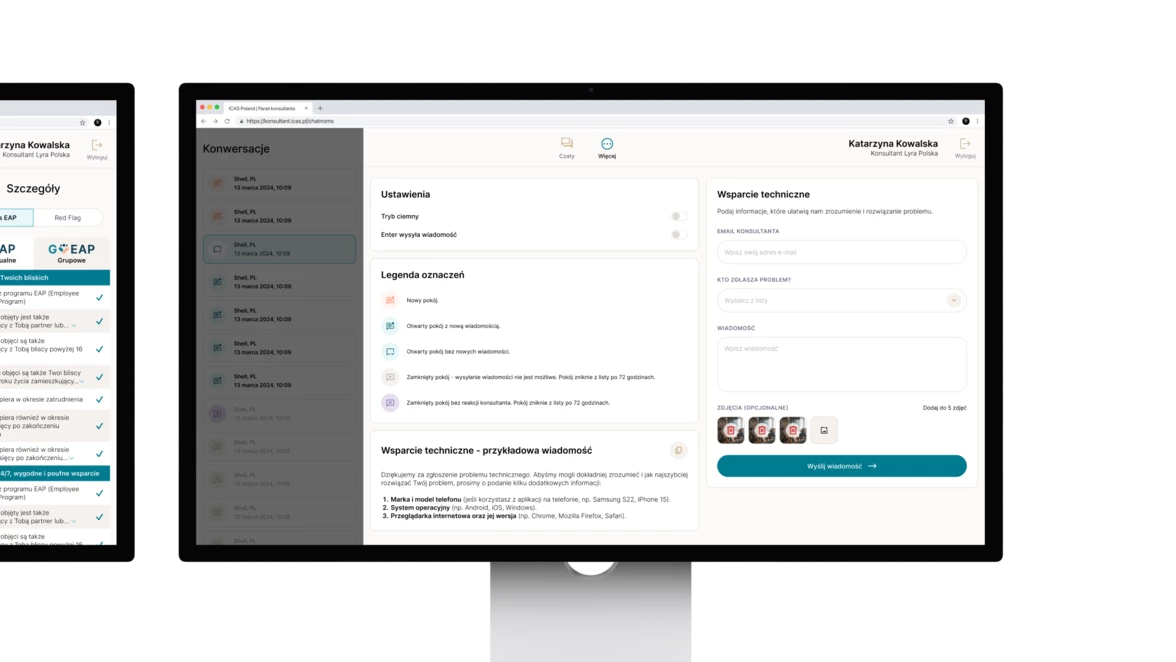 Realizacja Lyra Polska Panel Konsultanta Ustawienia