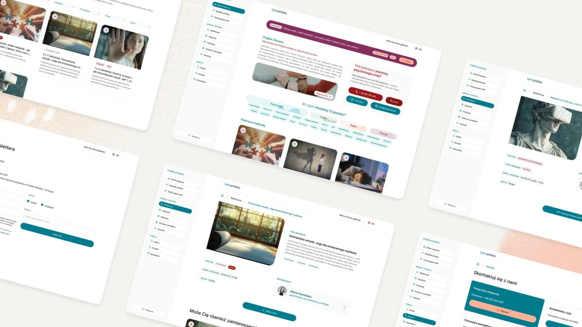 Realizacja Lyra Polska strefa klienta makieta