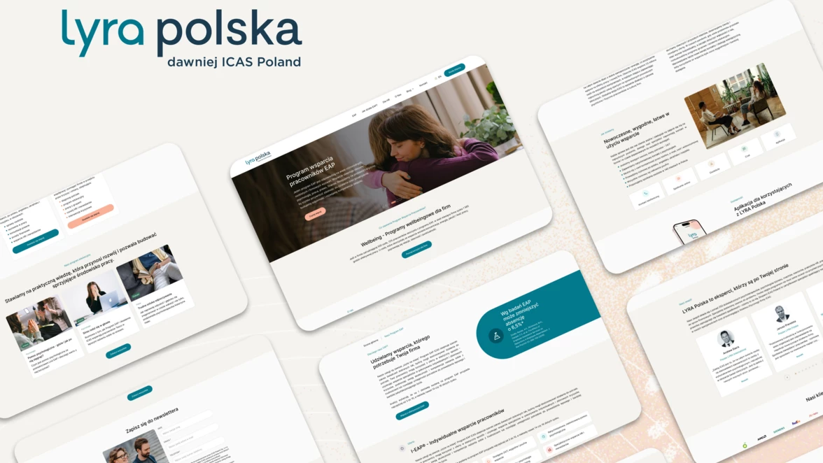 Realizacja Lyra Polska strona internetowa makieta