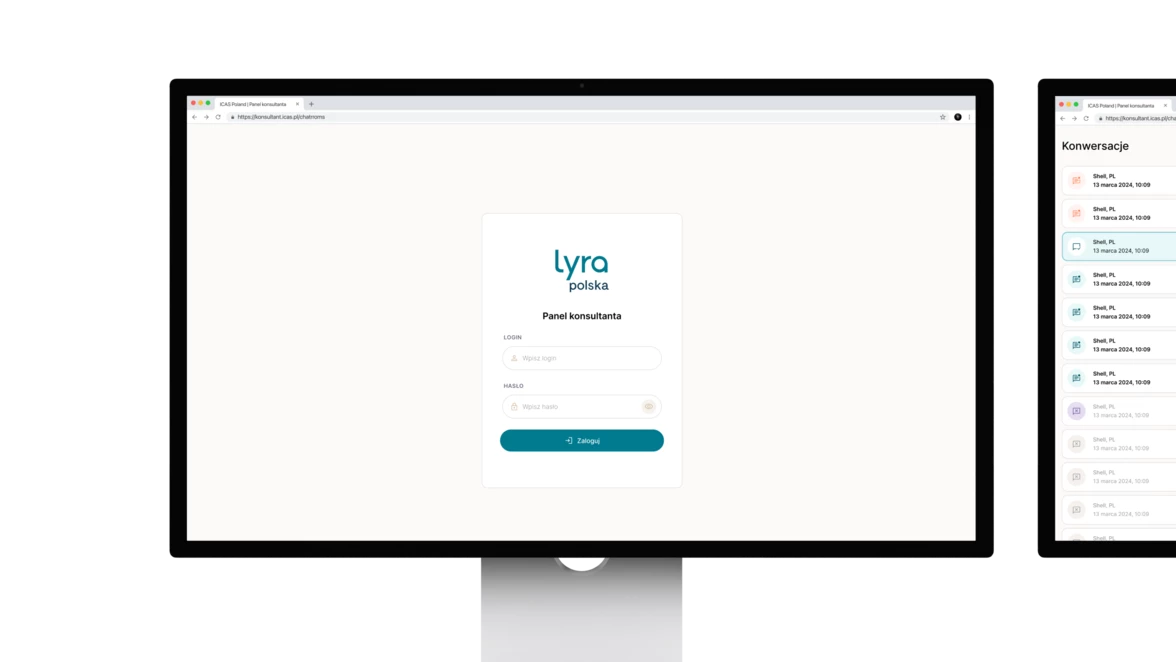 Realizacja Lyra Polska Panel Konsultanta Strona Logowania