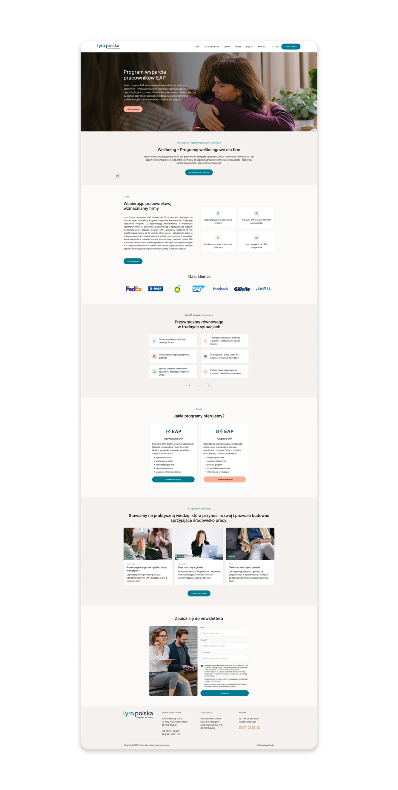 Makieta strony internetowej