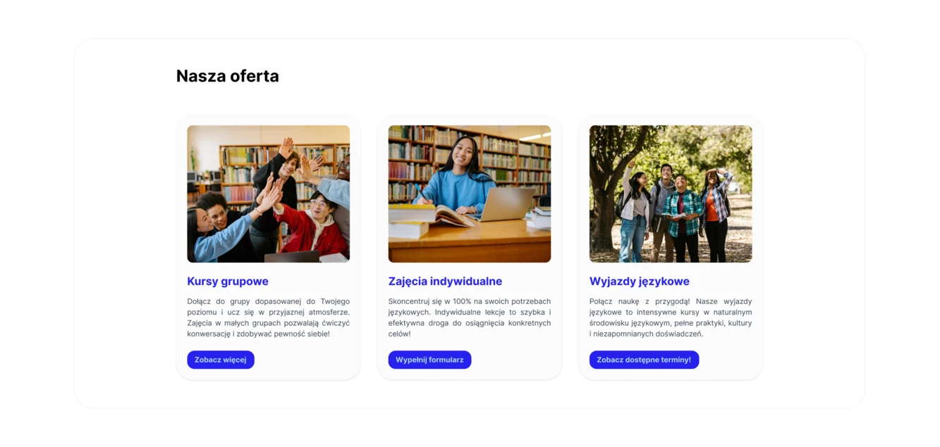 Makieta strony internetowej