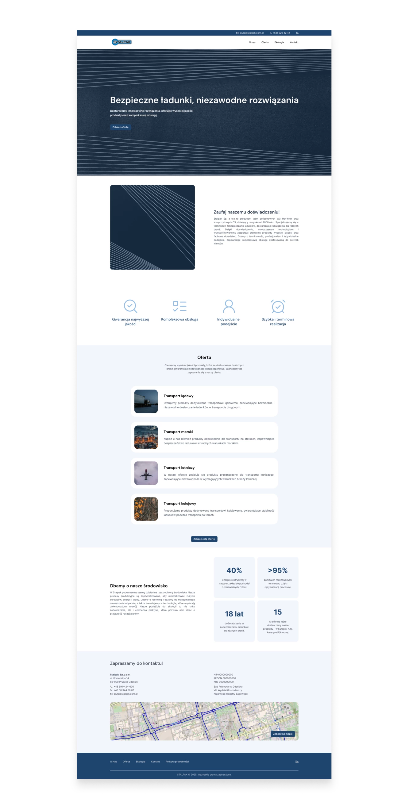 Makieta strony internetowej