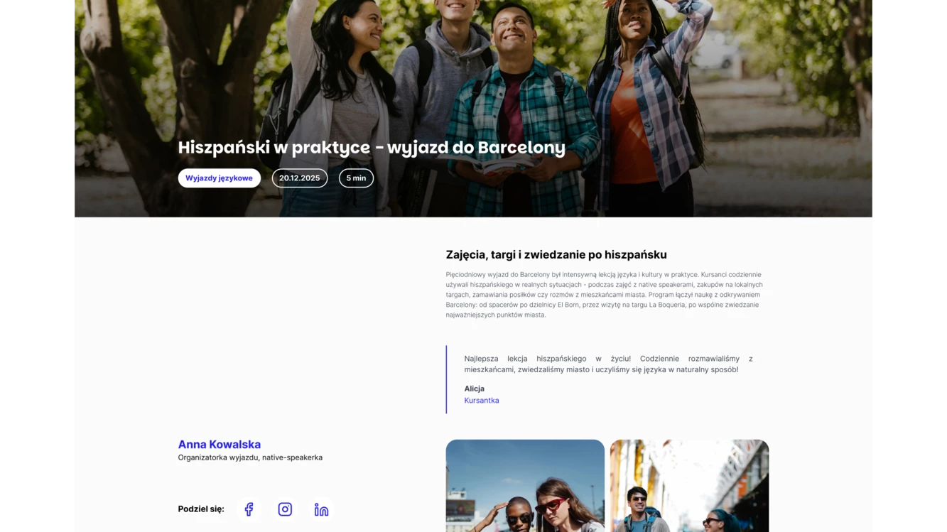 Makieta strony internetowej