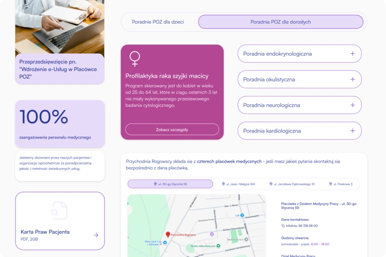 Makieta strony internetowej